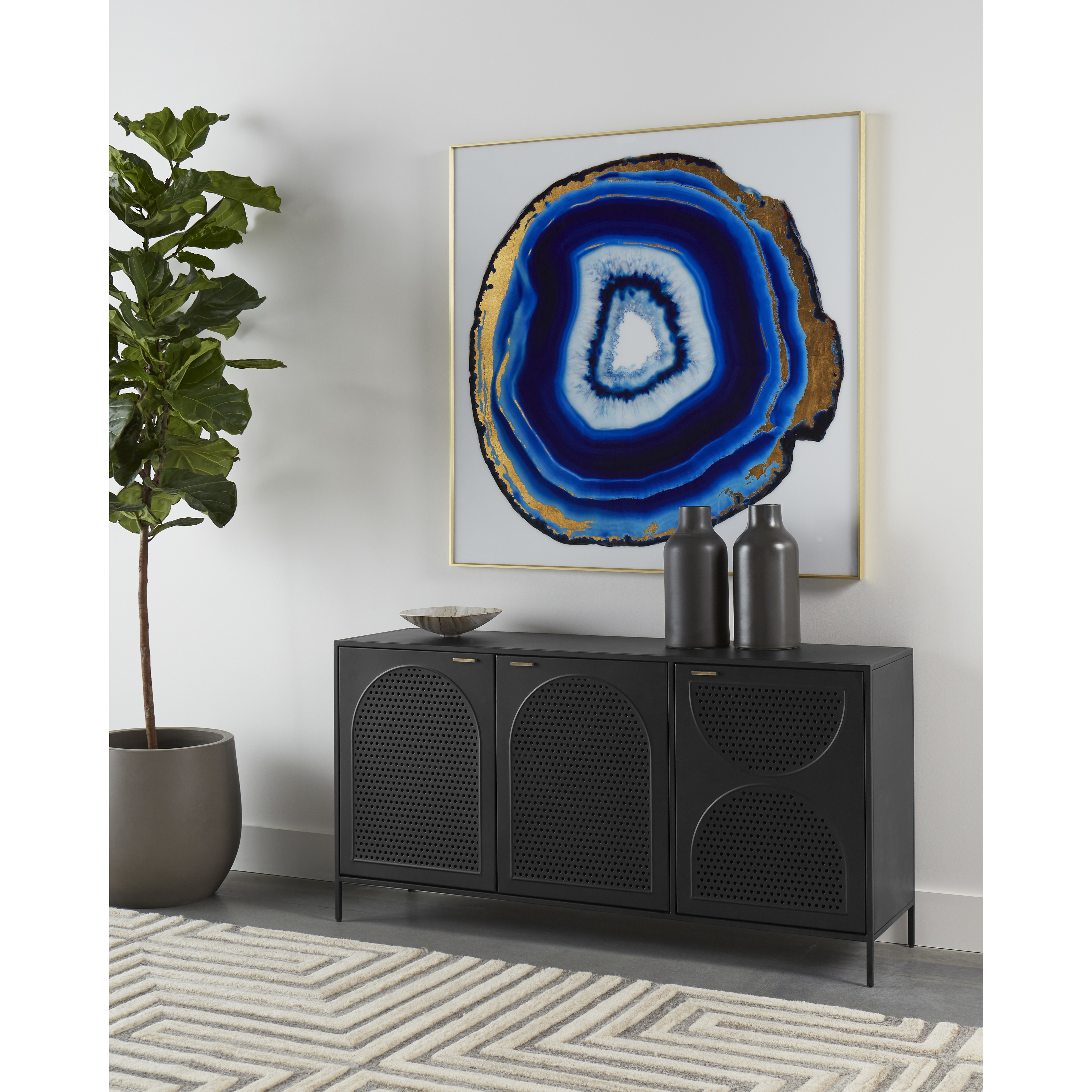 Aziza 59 X 16 inch Black Sideboard